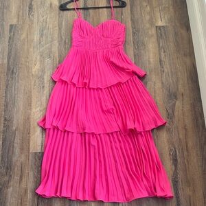 Vibrant Pink midi Dress